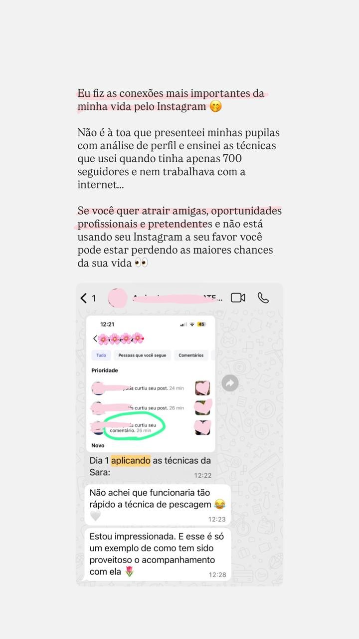 Depoimento de aluna