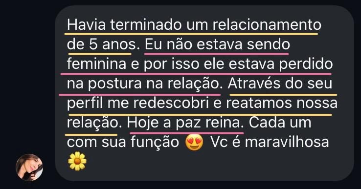 Depoimento de aluna